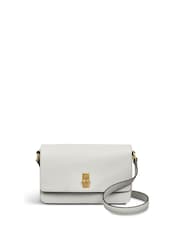 Radley Small Grey Threadneedle Street Faux Lizard Flapover Cross-Body Bag - Image 2 of 5