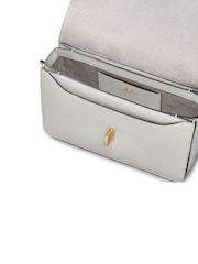 Radley Small Grey Threadneedle Street Faux Lizard Flapover Cross-Body Bag - Image 4 of 5