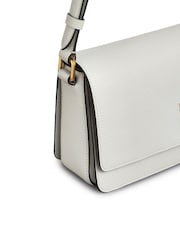 Radley Small Grey Threadneedle Street Faux Lizard Flapover Cross-Body Bag - Image 5 of 5