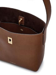 Radley Medium Threadneedle Street Faux Fur Lizard Open Top Brown Cross-Body Bag - Image 4 of 5