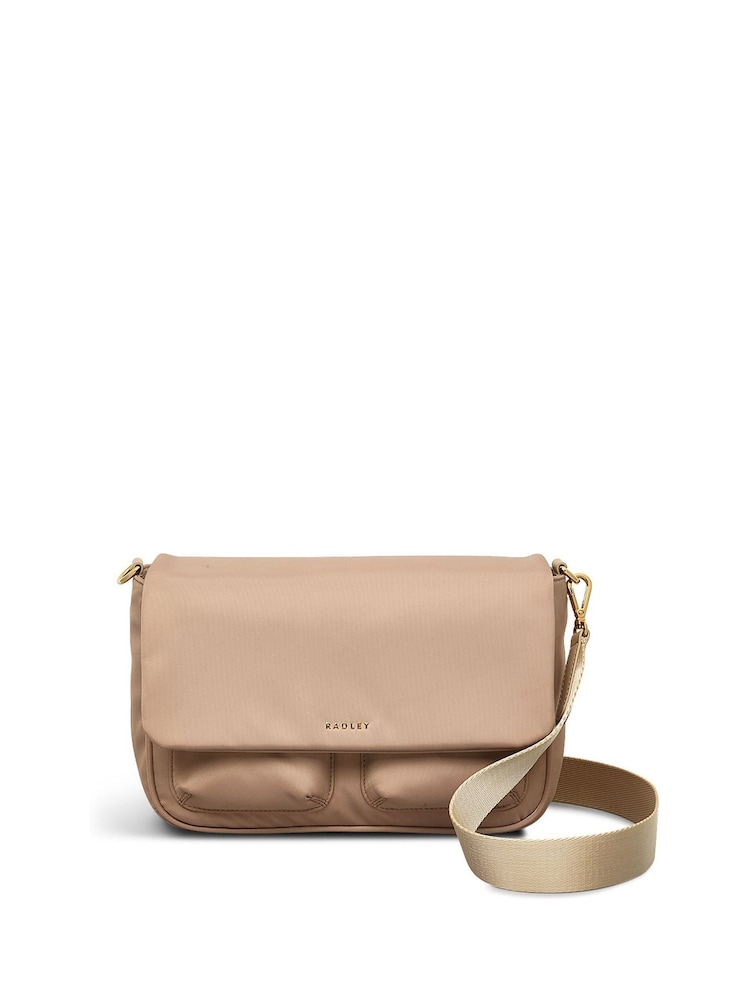 Radley Medium Guildford Grove Flapover Nude Cross-Body Bag - Image 1 of 5