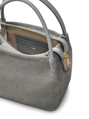 Radley Small Grey Ivydale Road Suede Zip Top Cross-Body Bag - Image 4 of 4