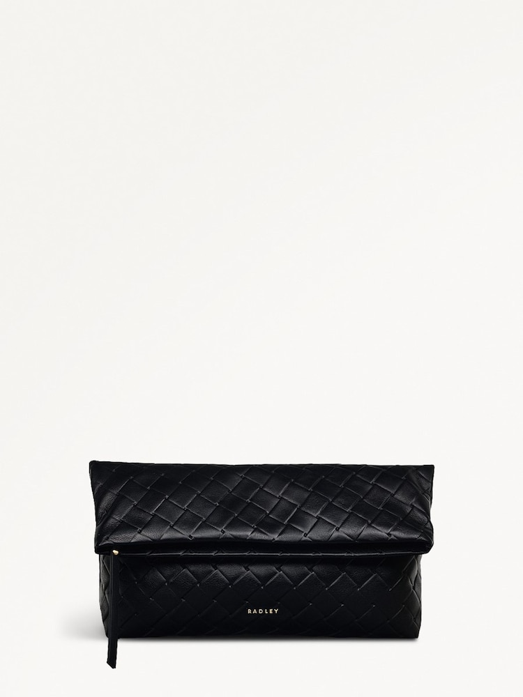 Radley London Medium Weaver Lane Flapover Black Clutch Bag - Image 1 of 5