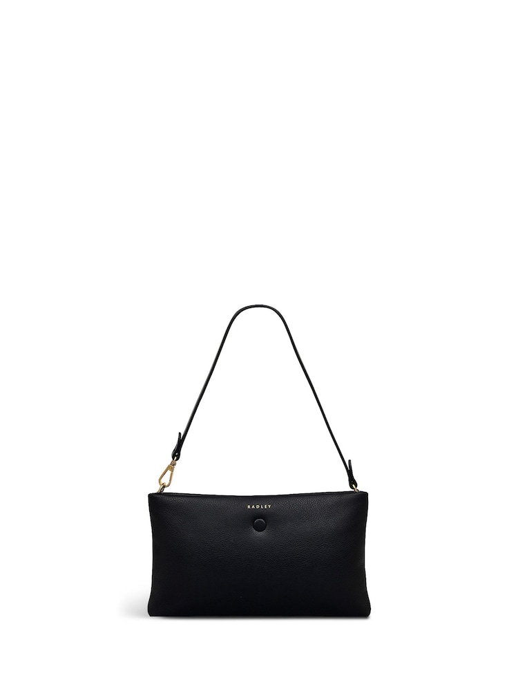 Radley Large Mallow Street Zip Top Wristlet Black Bag - Imagen 1 de 4