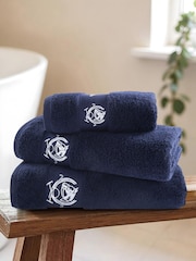 U.S. Polo Assn. Navy Iris Pure Cotton Horse Crest Towel - Image 1 of 3