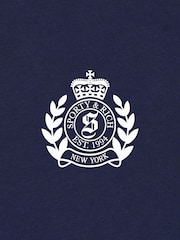 Sporty & Rich Blue Kids H&W Crest Sweatpants - Image 3 of 4