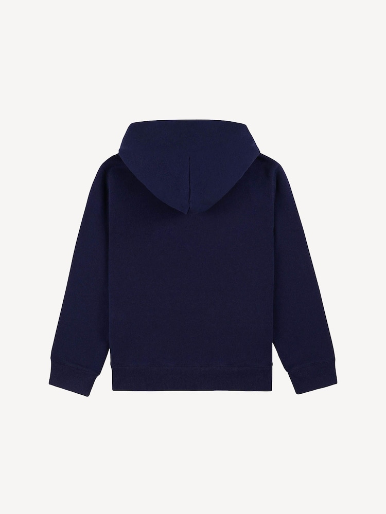 Sporty & Rich Blue Kids H&W Crest Hoodie - Image 2 of 4 Sporty & Rich Blue Kids H&W Crest Hoodie - Image 2 of 4