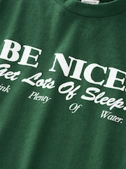 Sporty & Rich Green Kids Be Nice T-Shirt - Image 4 of 6