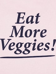 Sporty & Rich Pink Kids Eat More Veggies Sweattop - Image 4 of 5