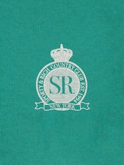 Sporty & Rich Green Kids Royal Club Gym Shorts - Image 4 of 4