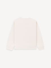 Sporty & Rich Cream Kids H&W Crest Crewneck Sweatshirt - Image 2 of 4