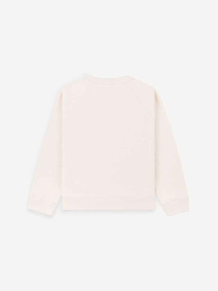 Sporty & Rich Cream Kids H&W Crest Crewneck Sweatshirt - Image 2 of 4