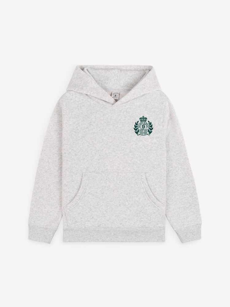 Sporty & Rich Grey Kids H&W Crest Hoodie - Image 1 of 4 Sporty & Rich Grey Kids H&W Crest Hoodie - Image 1 of 4