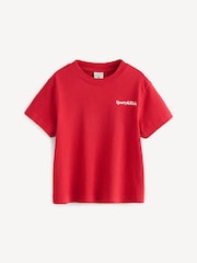 Sporty & Rich Red Kids Eat More Veggies Sweattop - Image 1 of 5