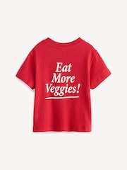 Sporty & Rich Red Kids Eat More Veggies Sweattop - Image 2 of 5
