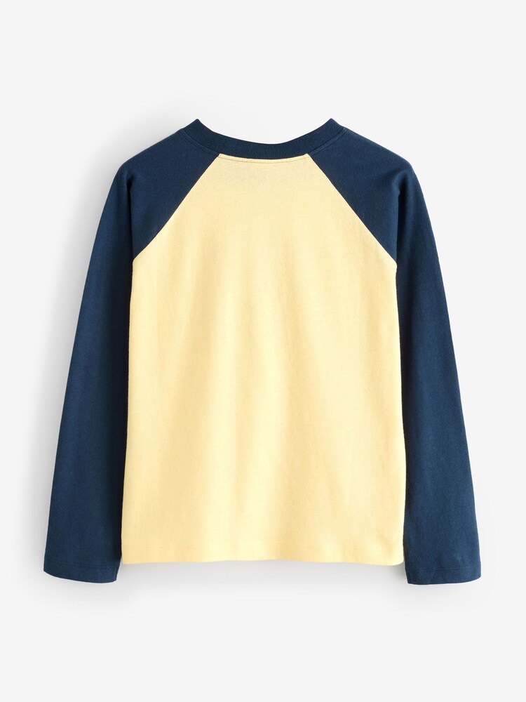 Sporty & Rich Yellow Kids California Emblem Baseball T-Shirt - Image 2 of 5 Sporty & Rich Yellow Kids California Emblem Baseball T-Shirt - Image 2 of 5