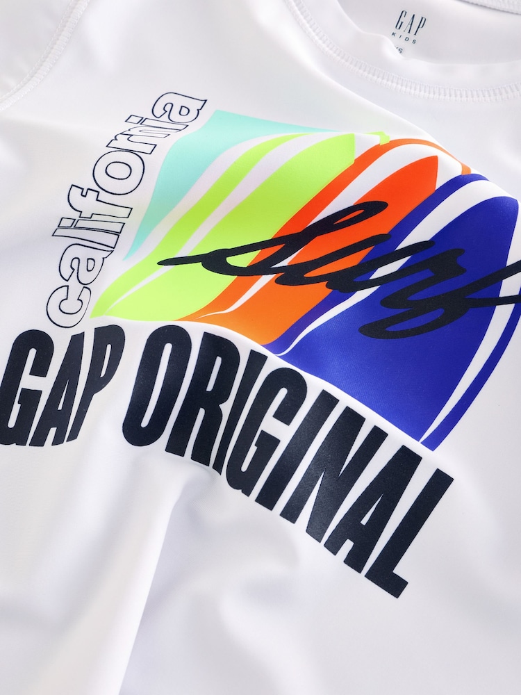 Gap White Swim Rash Guard (4-13yrs) - Image 4 of 4