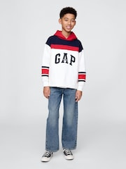 Gap Vintage Soft francoski frotir z izrazitim barvnim vzorcem Logo kapucar; jopa/pulover s kapuco (4-13let) - Slika 3 iz 5
