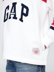 Gap Vintage Soft francoski frotir z izrazitim barvnim vzorcem Logo kapucar; jopa/pulover s kapuco (4-13let) - Slika 4 iz 5