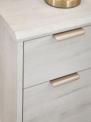 Set of 2 White Bronx Oak Effect Set of 2 Bedside Tables - Image 8 of 9