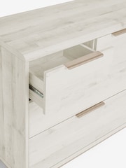 White Bronx Oak Effect 8 Drawer Chest of Drawers - Image 5 of 5