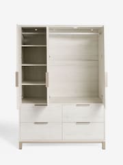 White Bronx Oak Effect Triple, 4 Drawers Wardrobe - Image 2 of 5