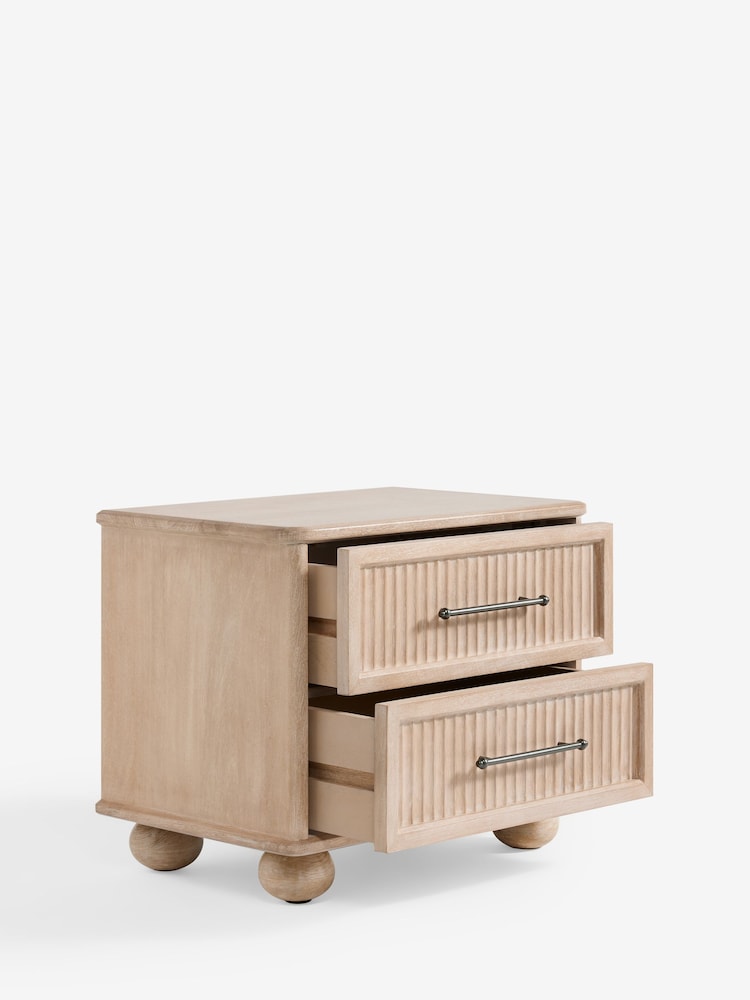 Light Natural Bourton Solid Mango 2 Drawer Wide Bedside Table - Image 10 of 10 Light Natural Bourton Solid Mango 2 Drawer Wide Bedside Table - Image 10 of 10