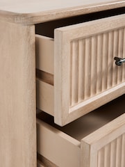 Light Natural Bourton Solid Mango 2 Drawer Wide Bedside Table - Image 3 of 10