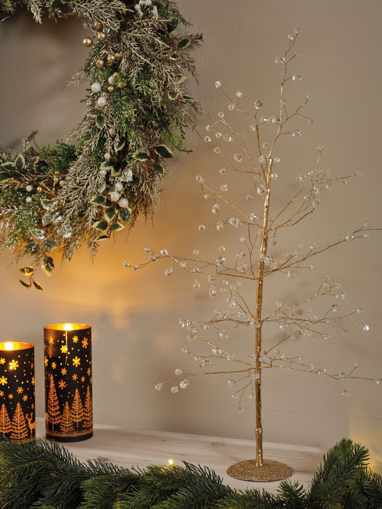 Decoris Jewelled Table Top Christmas Tree Decoration - Image 1 of 2 Decoris Jewelled Table Top Christmas Tree Decoration - Image 1 of 2