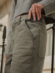 Khakigrün - Ankle Straight Leg Carpenter Jeans - Bild 6 von 9
