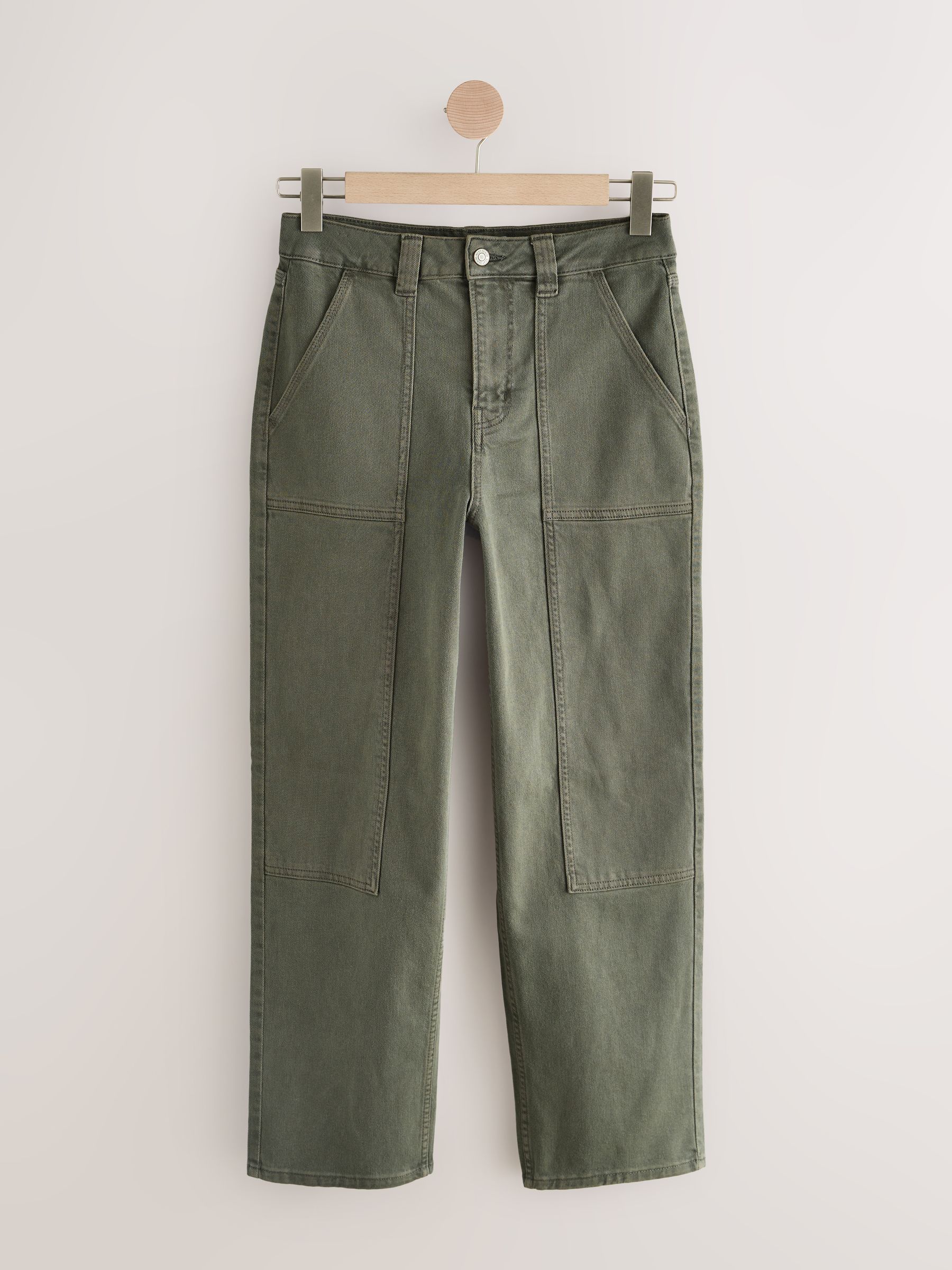 Buy Khaki Green Ankle Straight Leg Carpenter Jeans from Next USA