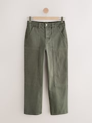 Khakigrün - Ankle Straight Leg Carpenter Jeans - Bild 7 von 9