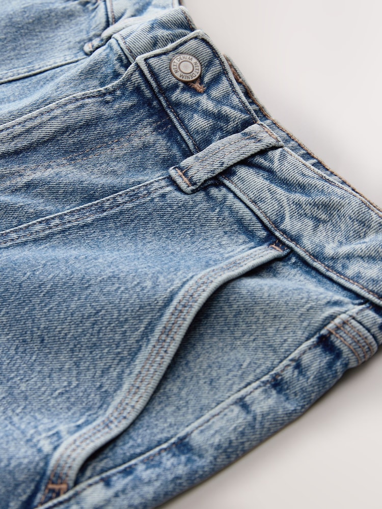 Mid Blue Ankle Straight Leg Carpenter Jeans - Image 2 of 4 Mid Blue Ankle Straight Leg Carpenter Jeans - Image 2 of 4