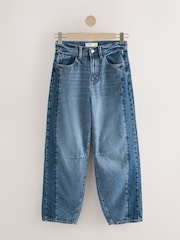 Painel Lateral Contrastado blue - Calça Jeans Horseshoe Barrel - Imagem 1 de 3