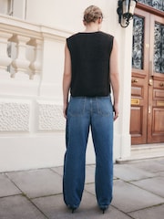 Kontrast-Seitenstreifen Blau - Horseshoe – Barrel-Jeans - Bild 5 von 9