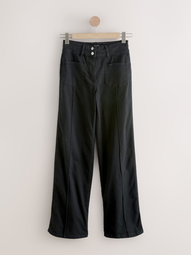 Black Slim Lift and Shape Wide Leg Jeans - Image 1 of 3