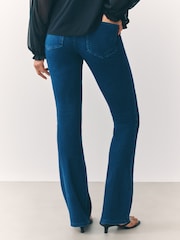 Dark Blue Jersey Denim Bootcut Leggings - Image 2 of 6