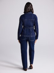 Rinse Blue Barrel Leg Jeans - Image 3 of 8