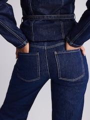 Rinse Blue Barrel Leg Jeans - Image 5 of 8
