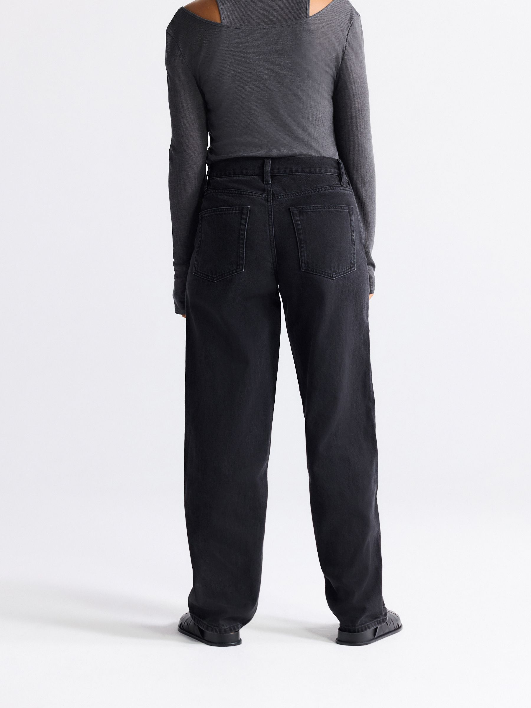 Buy Black Mid Rise Wide Leg Baggy Jeans from Next USA