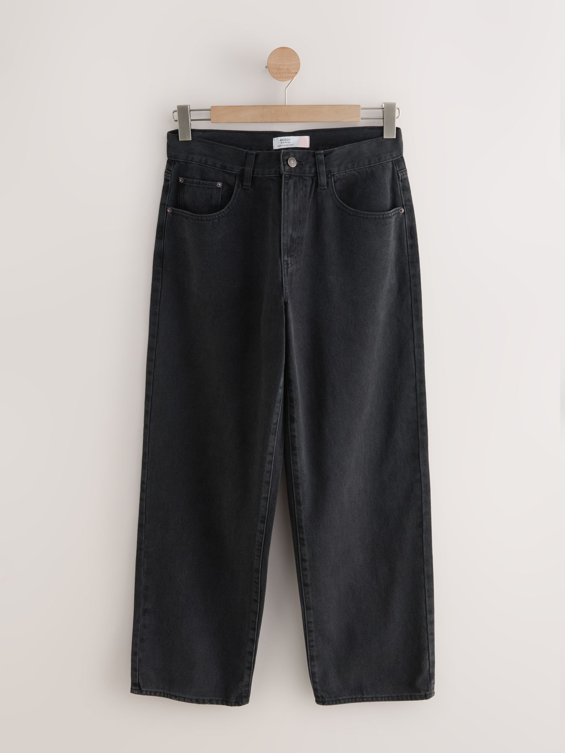Buy Black Mid Rise Wide Leg Baggy Jeans from Next USA