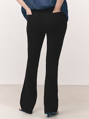Black Jersey Denim Bootcut Leggings - Image 3 of 9