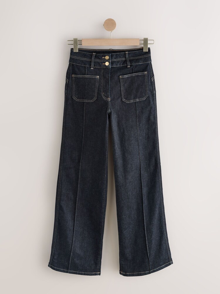 Rinse Blue Slim Lift and Shape Wide Leg Jeans - Image 1 of 3