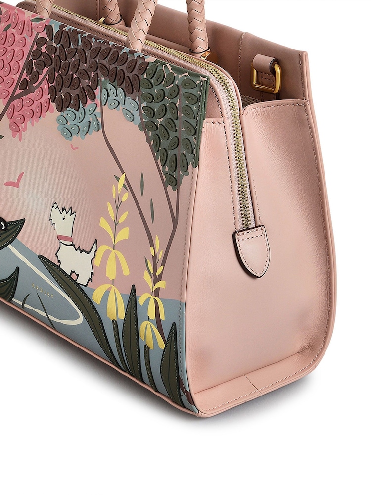 RADLEY The Tales Of Spring - Borsa Portafoglio In Pelle Con Cerniera, Rosa Siena, Scottie Dog E Coccinella