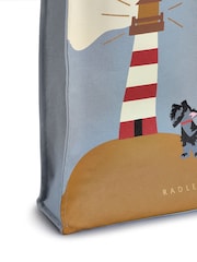 Radley London Medium Blue Lighthouse Open Top Tote Bag - Image 4 of 4