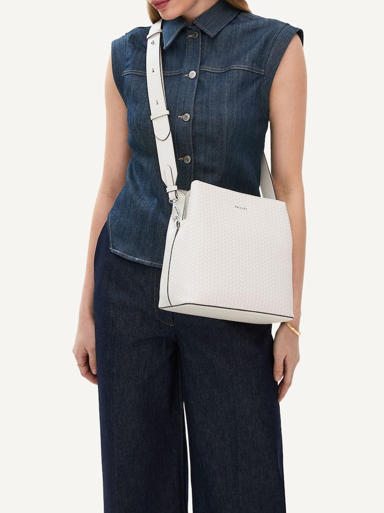 Radley Medium Dukes Place Icon Weave Emboss Compartment Cross-Body Bag - Image 5 of 5