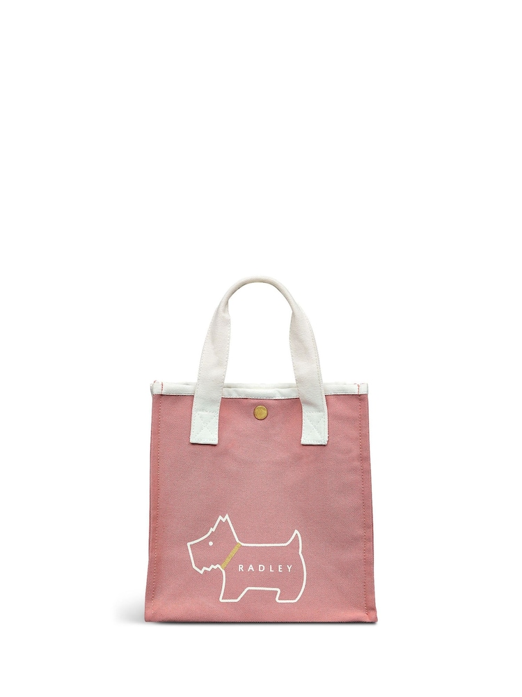 Radley Pink Small Heritage Dog Outline Open Top Grab Bag - Image 1 of 4