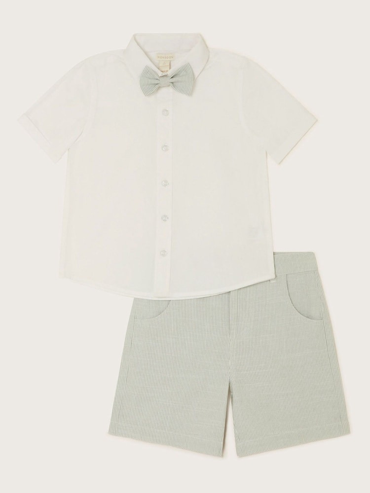 Monsoon Green Stripe 3-Piece Suit Set - Image 2 of 4