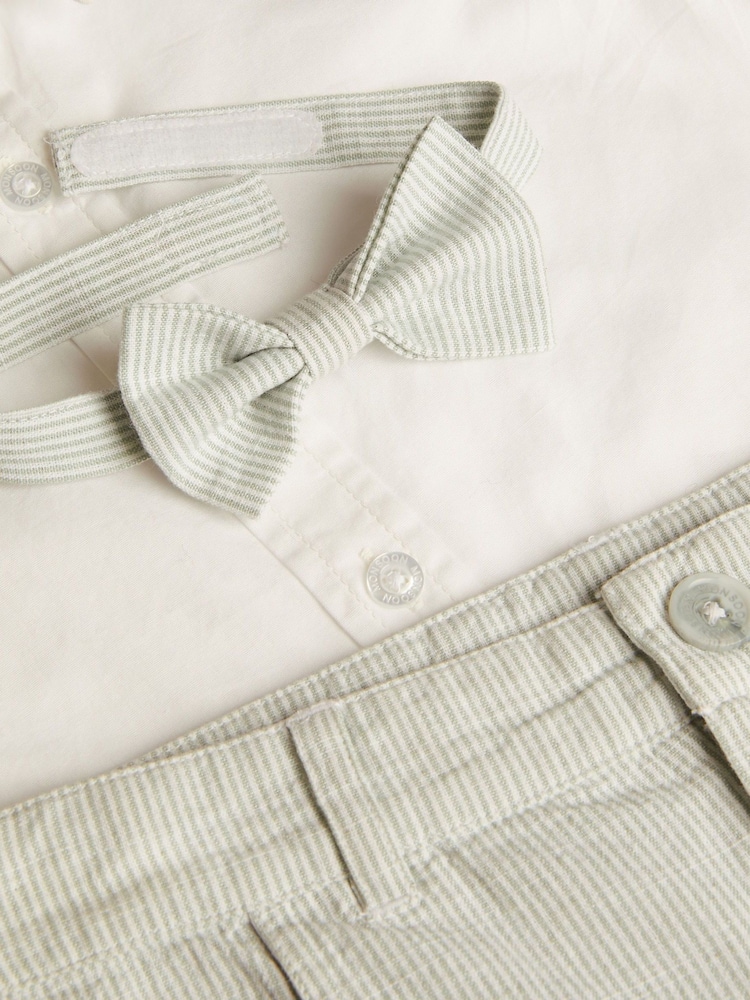 Monsoon Green Stripe 3-Piece Suit Set - Image 4 of 4