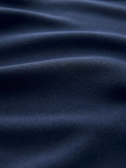 Navy Contrast Neck Trim Crepe Boxy T-Shirt - Image 7 of 7